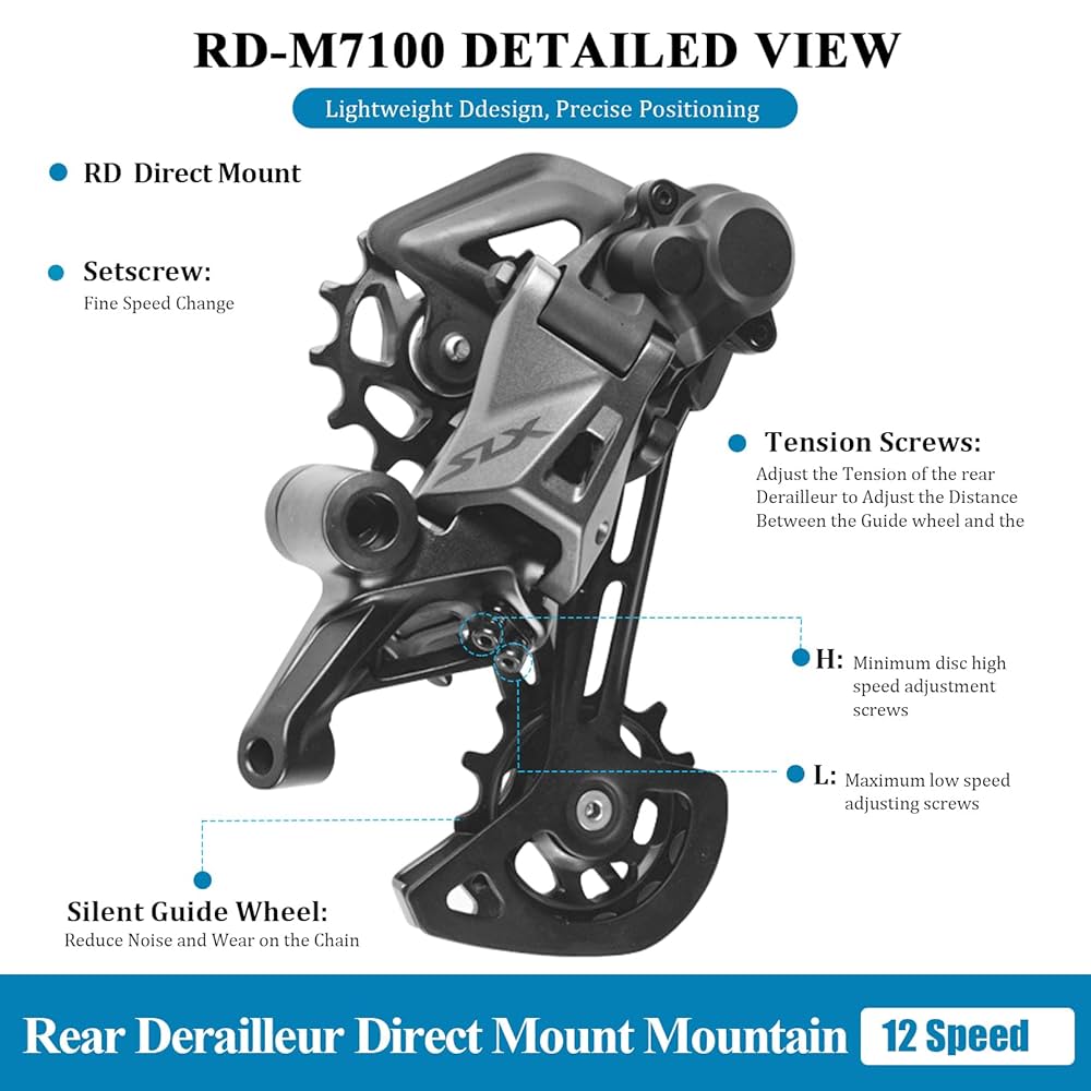 Amazon.com : Airuzara Bike Rear Derailleur SLX Rd-M7100 SGS